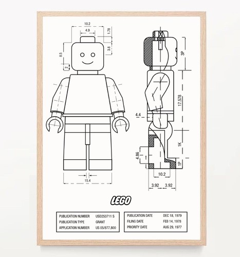 Lego figur patent poster - figur,