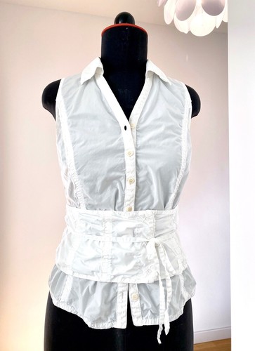 Designer bluse weiß - ♥,