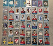 Panini EM EURO 2020 Preview alle 48 Glitzer Sticker Intro Wappen Captains Top