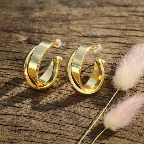 Große twisted ohrstecker 18k - ohrstecker,