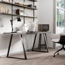 HOMCOM Tischbeine, 2er-Set Tischkufen, 70 x 72 cm Dreieckig Möbelfüße aus Stahl