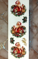 1 Weihnachten Transparent Sticker-Bogen-gr.10x30 cm, selbstklebend, QVC,