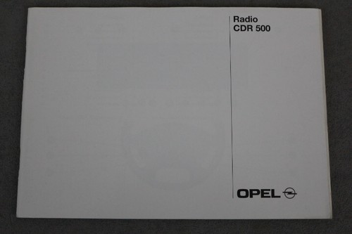 Opel radio cdr 500 - radio,