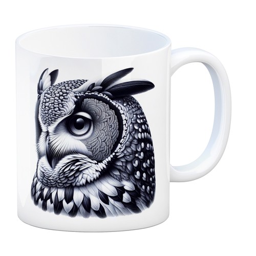 Schwarze eule kaffeebecher - eule,