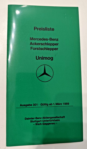 Original preisliste unimog - original,