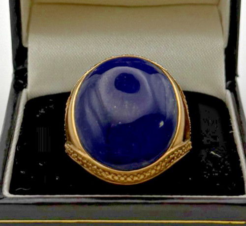 Goldring blauer stein oval - goldring,