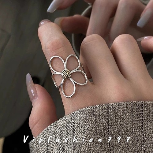 Damen ring blume blatt - ring, offen