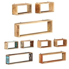 3er Set Würfelregal Holz