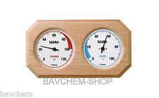 Saunahygrotherm mit Holz 24cm breit Hygrotherm Saunamessung Saunaklimamessgerät 