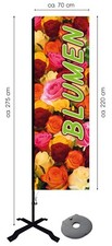 Beachflag Blumen ca. 275 cm