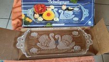 Neu Walther glas Schwanensee Stollenplatte Kuchenplatte Glasplatte Sevierteller