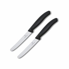 2 Stk Victorinox Frühstücksmesser Tafelmesser Vespermesser 11cm Klinge /schwarz