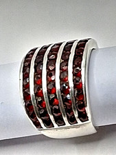 Vintage silberring granat - vintage, 925