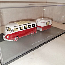 Schuco 1:43 VW T1 Samba Bus mit Hymer Eriba Puck