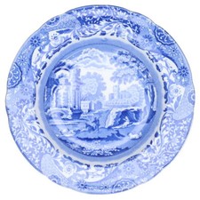 Suppenteller/Coupeteller altes Modell Spode Copeland Blue Italian