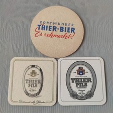 3 alte Bierdeckel - Thier