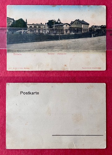 Döbeln 1900 bahnhof - ak, um