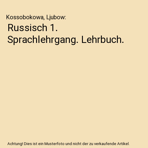 Russisch sprachlehrgang - 1.,