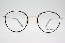Brille DAVIDOFF 93087 Gold Schwarz Oval Brillengestell eyeglasses Neu