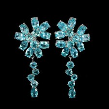 Apatit Ohrringe 925 Silber 585