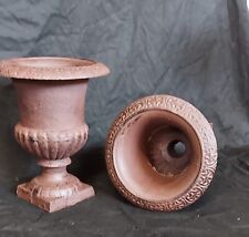 Angebot!!! 1 x  Braune Amphore, Kelch  Vase,  Blumentopf,   Gusseisen