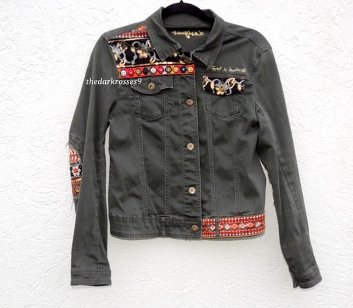 Desigual jeansjacke bestickt - jeansjacke,