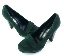 Pumps aus Leder Gr. 36 Grün Damen-Schuhe Freizeitschuhe RPW