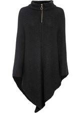 Neu Poncho mit Fellimitat