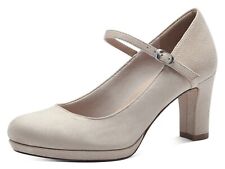 TAMARIS Spangenpumps mit Metallic-Applikation an der Ferse und Absatz , Gr. 39