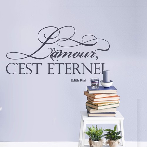 Wandtattoo amour est - l'amour, c'est