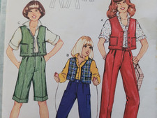 Burda Schnittmuster Hose Weste  Kinder  Gr.  104-128