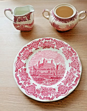 Wedgwood Royal Homes of Britain Zuckerdose Milchkännchen Dessertteller