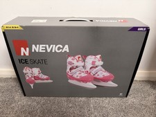 Nevica verstellbare Schlittschuhe Mädchen weiß/rosa, Größe 5-8, 38-41 brandneu im Karton