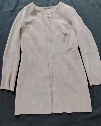 Leichter wildledermantel beige - wildledermantel,