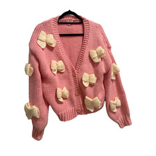 Debut Damen Strickjacke rosa