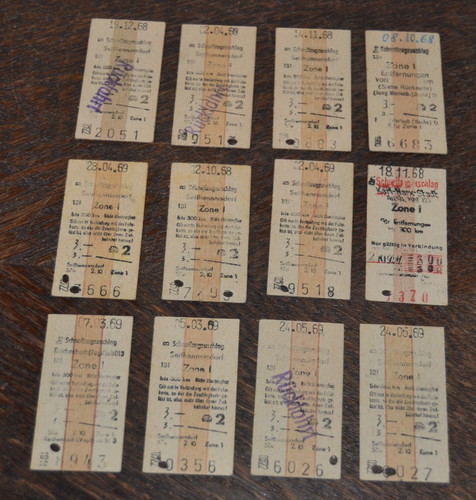 Alte ddr fahrkarten pappkarten - alte,