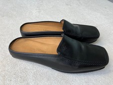 stephane kélian paris Mules 1x benutzt Gr. 38 Leder schwarz Pantoletten Karree