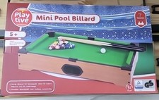 Mini Billard Klein Billardtisch Billiard Desktop-Spiel mit 2 Queues & Kugeln