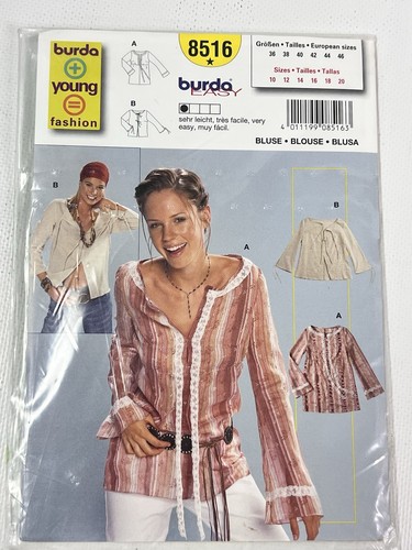 Burda 8516 schnittmuster bluse - 8516,
