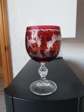 Egermann Böhmen Rotweinglas rubinrot