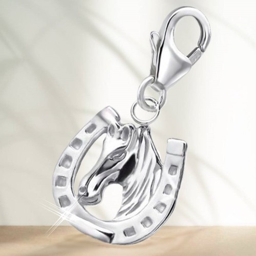 Pferd hufeisen charm - pferd, 925