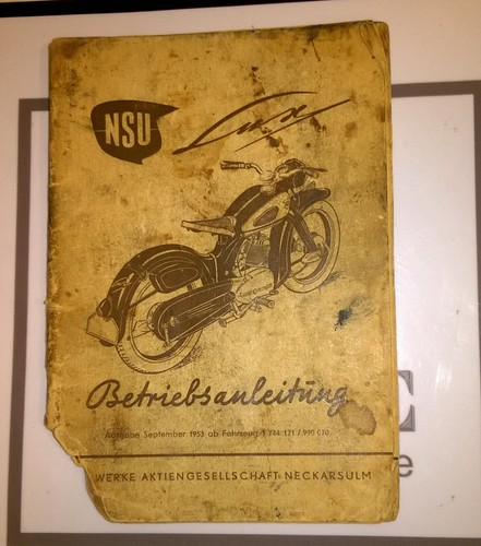 Nsu lux betriebsanleitung - nsu,