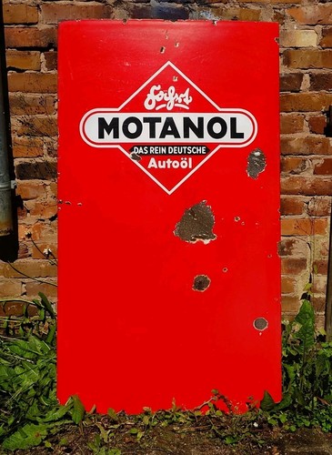 Emailschild motanol gasolin - emailschild,