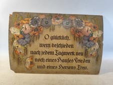 Schild Türschild Spruch Haus Bild Haussegen Liebe Blumen Mohn Bauernmalerei