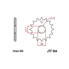 Ritzel P 520 Z 13 Yamaha YZ