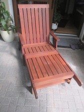 Empire Teak Gartenliege mit Armlehnen, verstellbar
