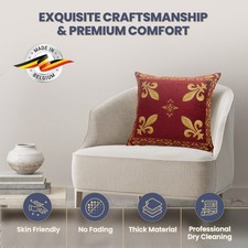 Fleur De Lys Red Gold Medieval