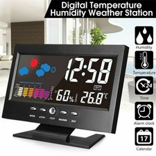 LED Wetterstation Funk Wetterstation mit Farbdisplay Hygrometer Thermometer