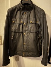 Original Belstaff Herren Jacke Gangster Gr. 46 IT Schwarz Gewachst Neuwertig