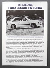 Prospekt Ford Escort RS Turbo 85